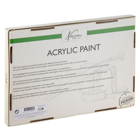 Base per pittura acrilica Nassau fine art Nassau e colori pastello, 24x22ml