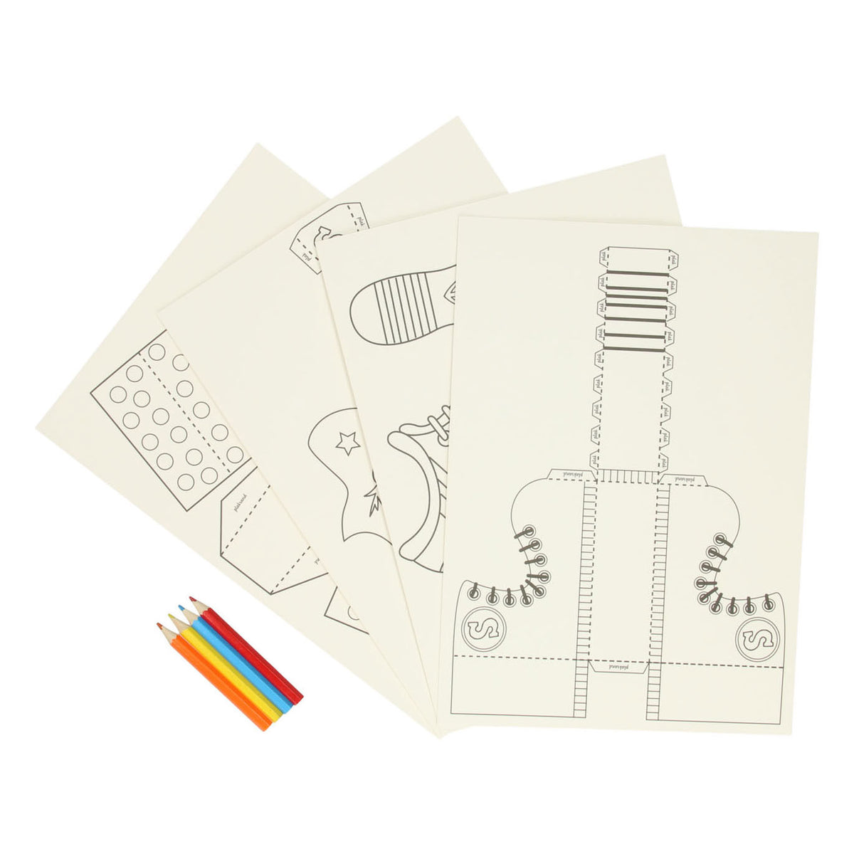 Set artigianale Grafix Sinterklaas: crea la tua scarpa 4 disegni + 4 matite