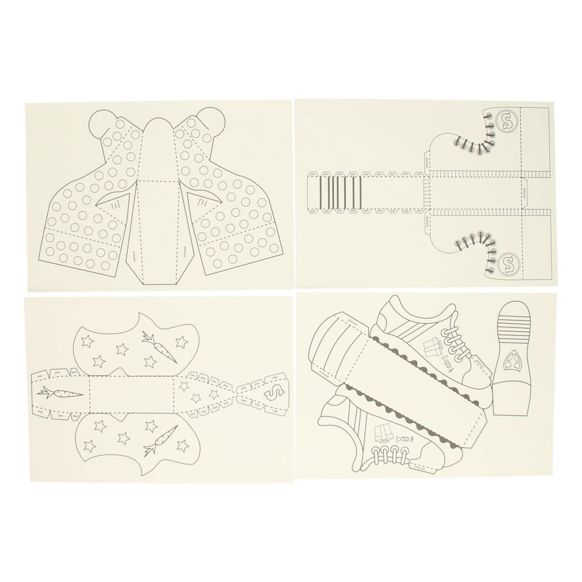 Set artigianale Grafix Sinterklaas: crea la tua scarpa 4 disegni + 4 matite