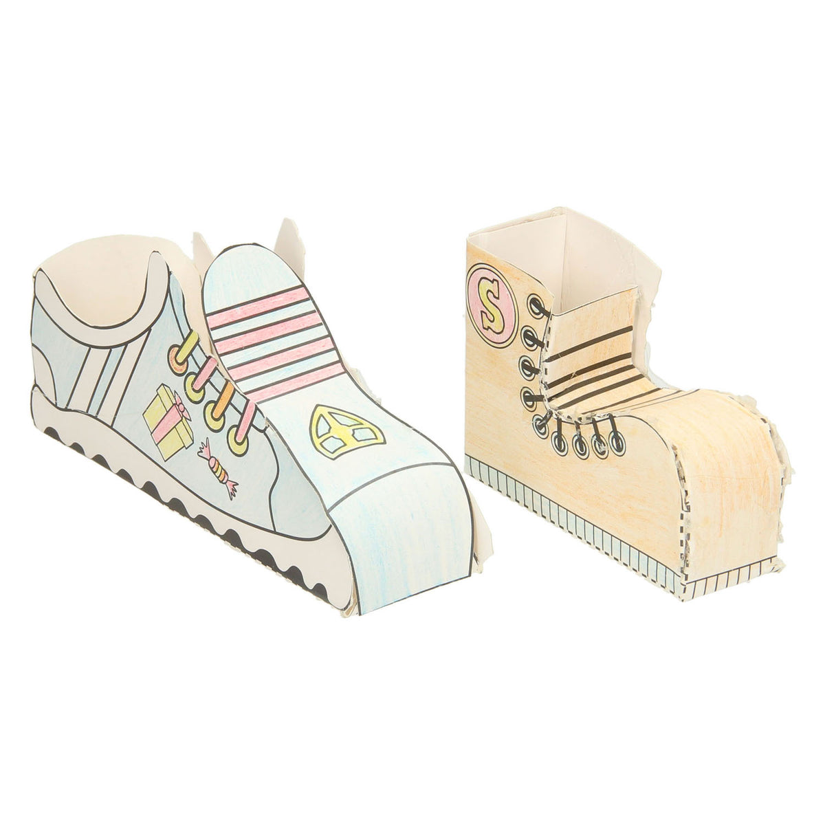 Set artigianale Grafix Sinterklaas: crea la tua scarpa 4 disegni + 4 matite