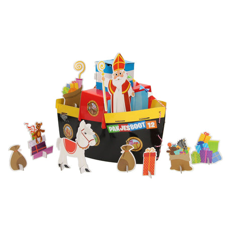 Set artigianale Grafix Sinterklaas: crea il tuo battello a vapore