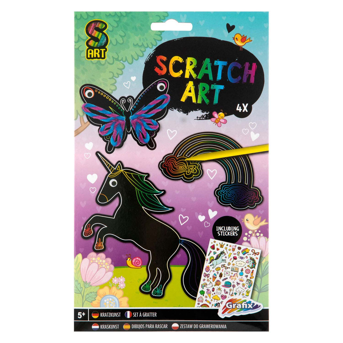 Il gruppo di artigianato creativo crea la tua ragazza scratch art