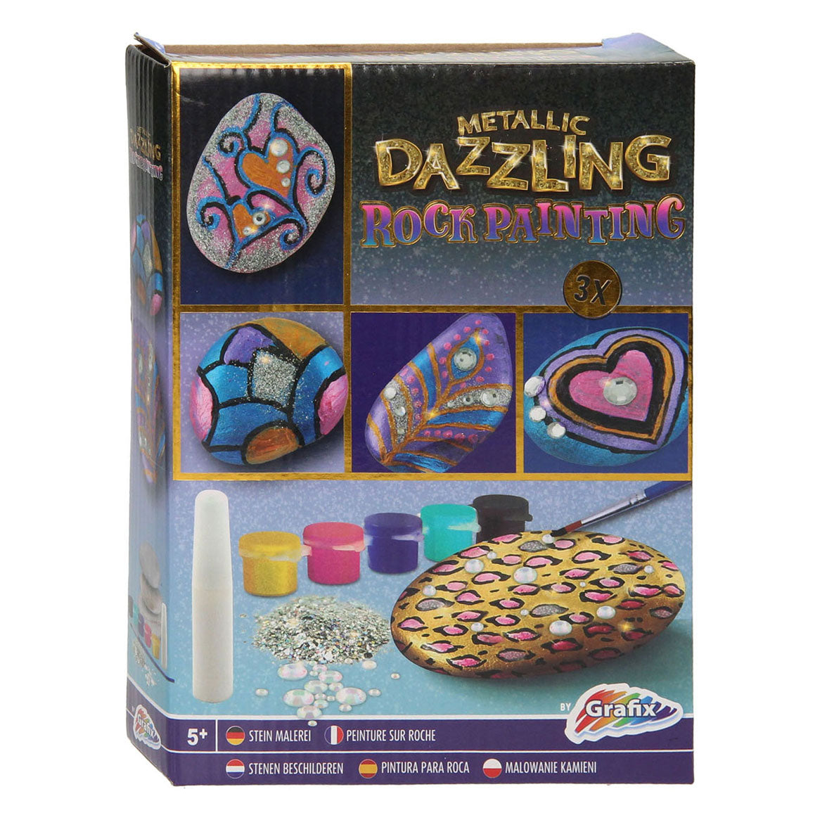 Grafix pittura su pietra metallizzata