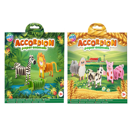 Gruppo di artigianato creativo piega i tuoi animali di carta, 3 parti.