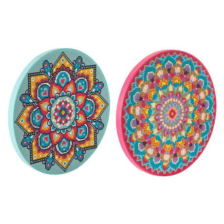 Tela mandala con pittura diamante di gruppo artigianale creativo, 30 cm