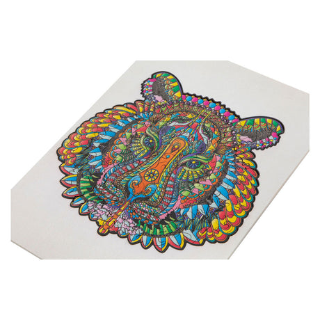 Puzzle in legno senza marchio senza marchio con figura di tigre - 130 pezzi