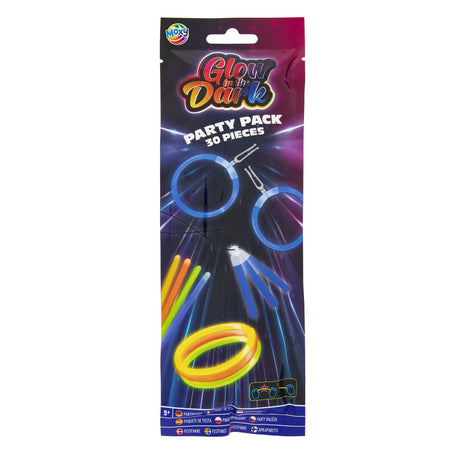 Confezione da party con bastoncini luminosi al buio per gruppi creativi di artigianato, 30 pz.