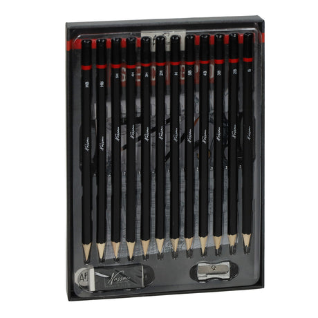 Blocco da disegno per gruppi creativi con matite e temperamatite, 15 pz