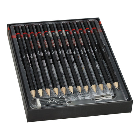 Blocco da disegno per gruppi creativi con matite e temperamatite, 15 pz
