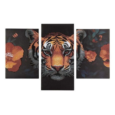 Set di trittici di pittura con diamanti di gruppo creativo artigianale - tigre