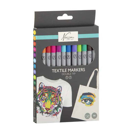 Pennarelli doppi per tessuti Creative Craft Group Nassau - 12 pz.