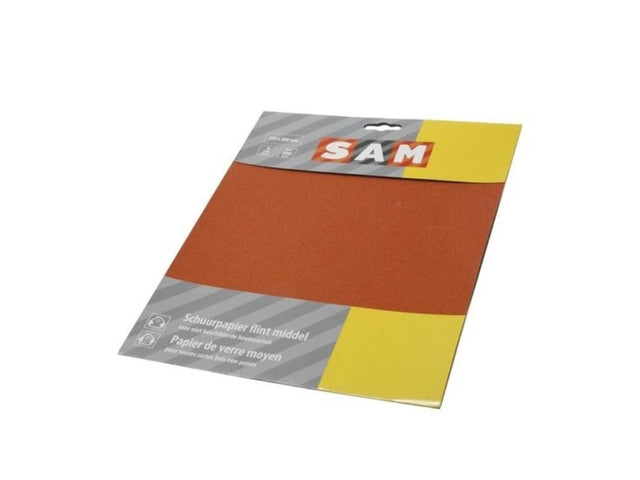 Carta vetrata Sam per uso a secco, grana 100, confezione da 5 fogli