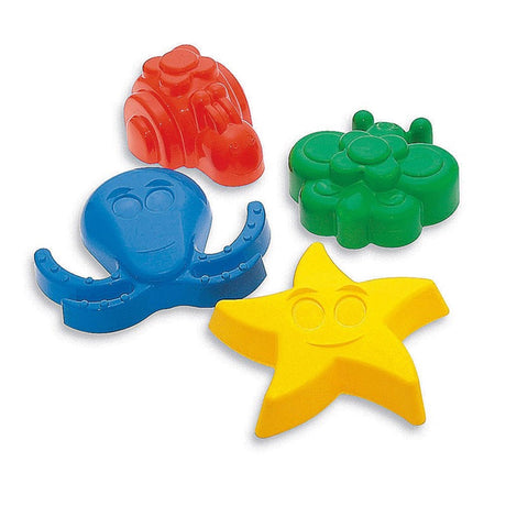 Adriatico 4 stampi per sabbia 11 cm in rete
