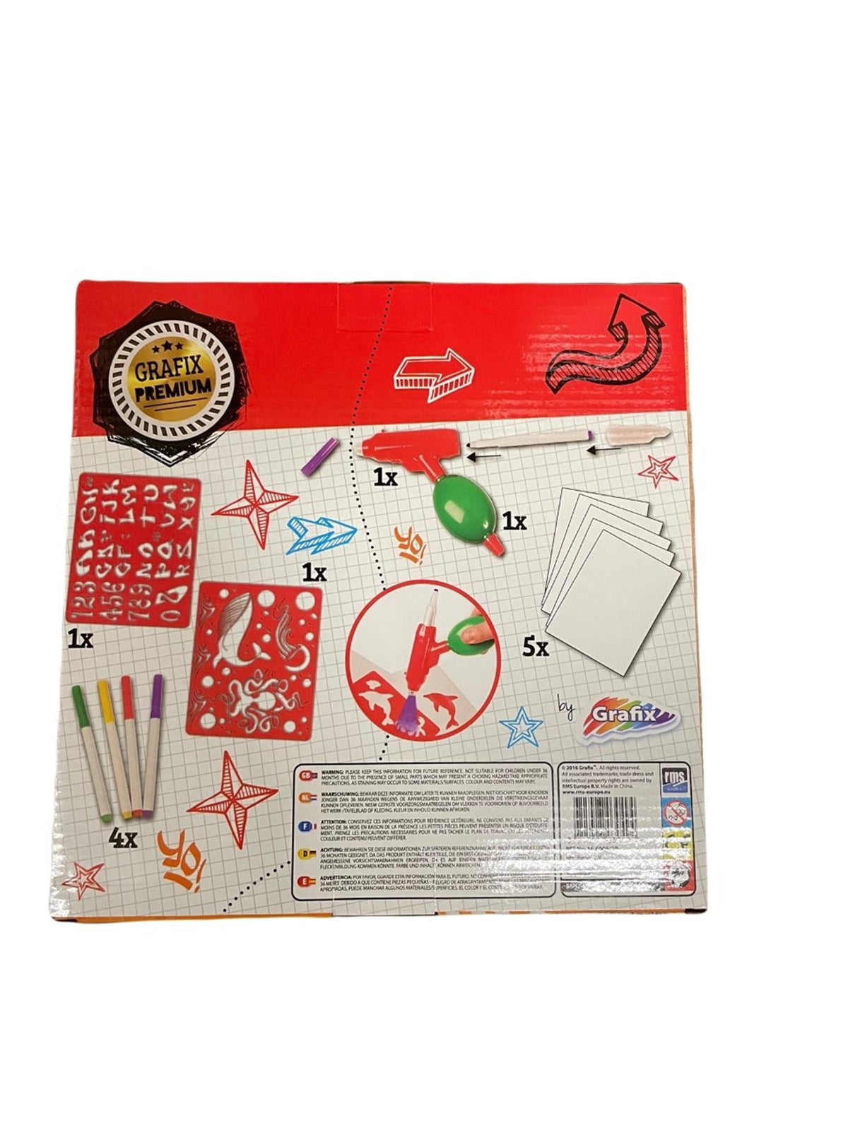 Grafix aerografo divertente pennarello 2 in 1