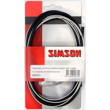 Set di cavi freno a rullo Simson Black in acciaio inossidabile su carta