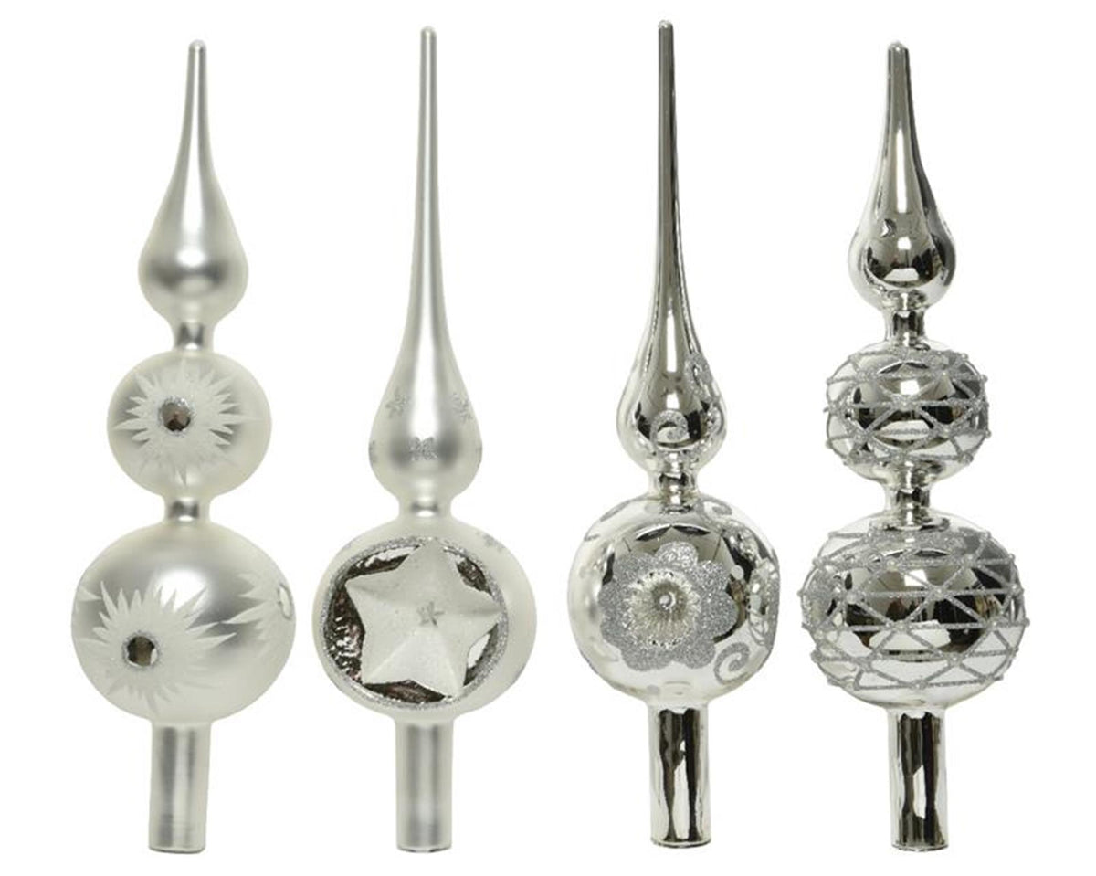 Decoris picco vetro argento 31cm