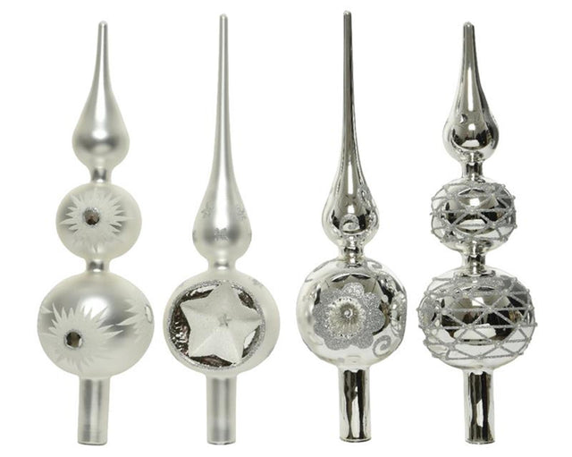 Decoris picco vetro argento 31cm