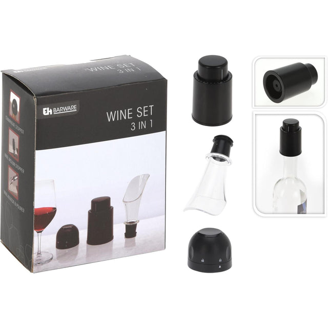 Eccellente set da vino per la casa 3 in 1. set da vino 3 in 1