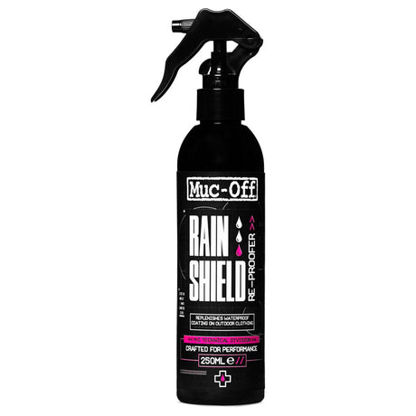 Muc-off scudo antipioggia rifacimento tetto moto bicicletta abbigliamento rivestimento impermeabile spray da 250 ml - 20506