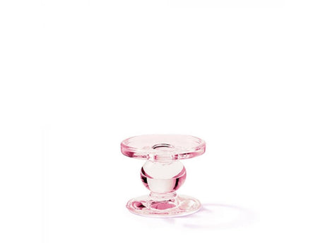 Portacandele Ambiente in vetro rosa ã˜9xh7cm