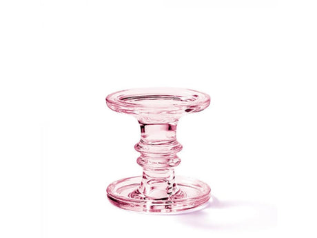 Portacandele Ambiente in vetro grande rosa ã˜11xh11cm