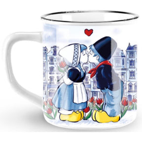 Tazza retrò con coppia che si bacia da 220 ml