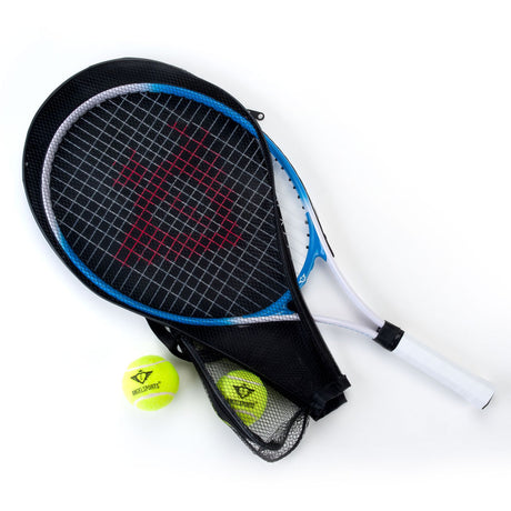 Racchetta da tennis Engelhart con custodia e 2 palline - blu
