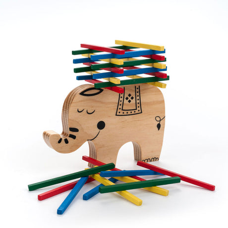 Elefante del gioco di bilanciamento in legno