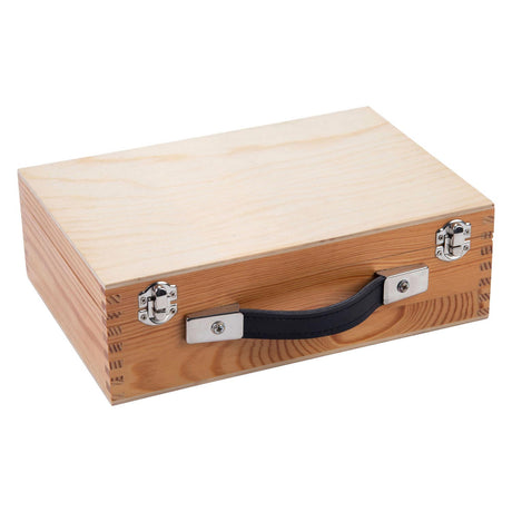 Engelhart metal jeu de boules - 6 palline in scatola di legno - nero grigio - set di lusso - pétanque - bocce - palline di metallo - adatto a qualsiasi campo da bocce - longfield