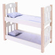 Letto a castello per bambole grigio bianco