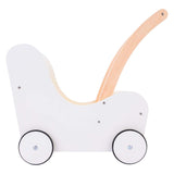 Girello per bambole in legno grigio bianco