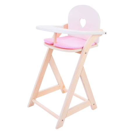 Sedia per bambola rosa bianca