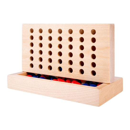 Longfield quattro di fila - gioco di strategia - legno - pietre rosse e blu - classico gioco di pensiero e strategia - cuore d'angelo