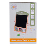 Jack jacky table lavagna lavagna - tavolo da gioco educativo multifunzionale 2 in 1 - lavagna magnetica e gesso - tavolo didattico con abaco orologio - imparare a praticare le capacità motorie - accessori inclusi - cuore d'angelo