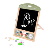 Jack jacky table lavagna lavagna - tavolo da gioco educativo multifunzionale 2 in 1 - lavagna magnetica e gesso - tavolo didattico con abaco orologio - imparare a praticare le capacità motorie - accessori inclusi - cuore d'angelo