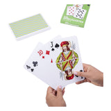 Carte da gioco Longfield xxl 12,1 x 18,5 cm – gioco di carte in carta plastificata (54 carte) – gioco di carte extra large per giochi da tavolo gioco per famiglie – cuore d'angelo