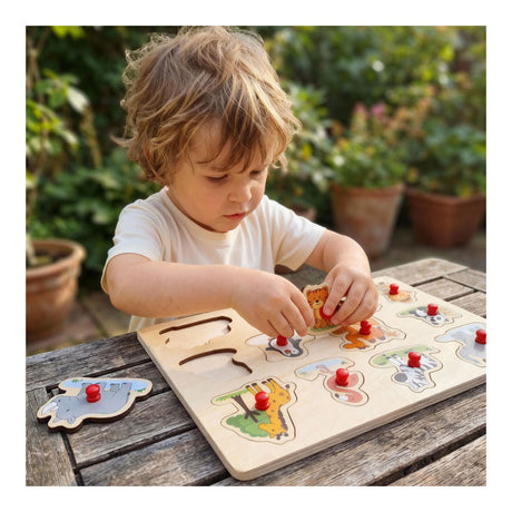 Puzzelplank dierentuin 12st | 3 stuks
