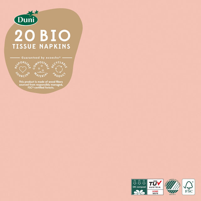 Tovaglioli Duni mellow rose 33x33 cm