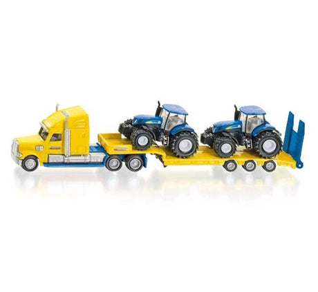 Siku 1805, camion con trattori New Holland, 1:87, metallo plastica, giallo blu, molte funzioni