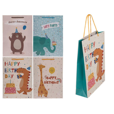 Busta regalo di compleanno dal colore blu 25x8x34,5 cm