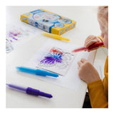 Penne spray Totum Set artigianale di 5 penne a soffietto incl. modelli di unicorni e animali - giocattoli creativi a partire da 4 anni - consiglio regalo per disegnare e dipingere