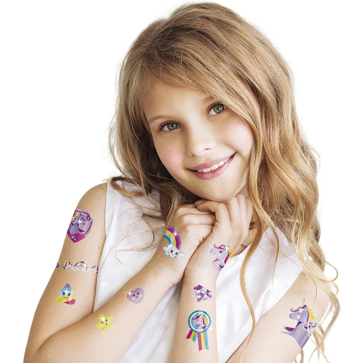 Totum Unicorn Tattoo 40 pezzi tatuaggio per bambini metallico - trucco per bambini, vestiti e accessori per feste e travestimenti