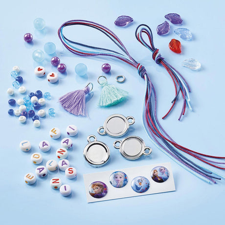 Totum Disney Frozen braccialetti con 4 lettere che creano pacchetti artigianali set di gioielli braccialetti dell'amicizia giocattoli ragazze con punta regalo Anna ed Elsa artigianato
