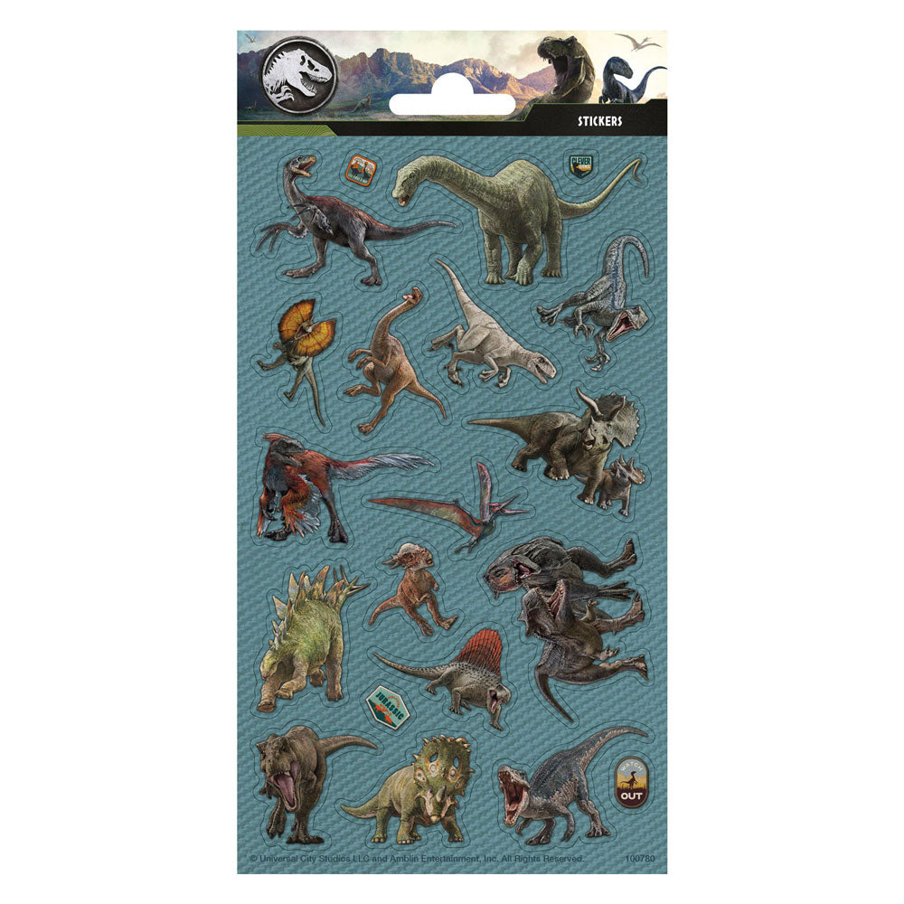 Foglio di adesivi Totum Jurassic World