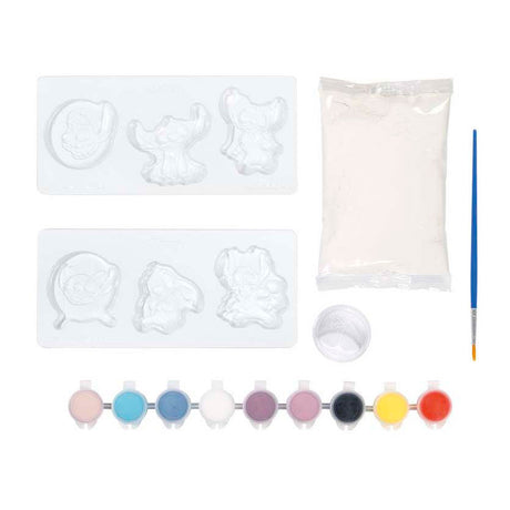 Totum Disney Stitch 3 in 1 set artigianale xl - braccialetti, fusione in gesso, magneti per pittura con diamanti e creazione di portachiavi - giocattoli creativi consigli regalo per ragazzi e ragazze da 5 anni