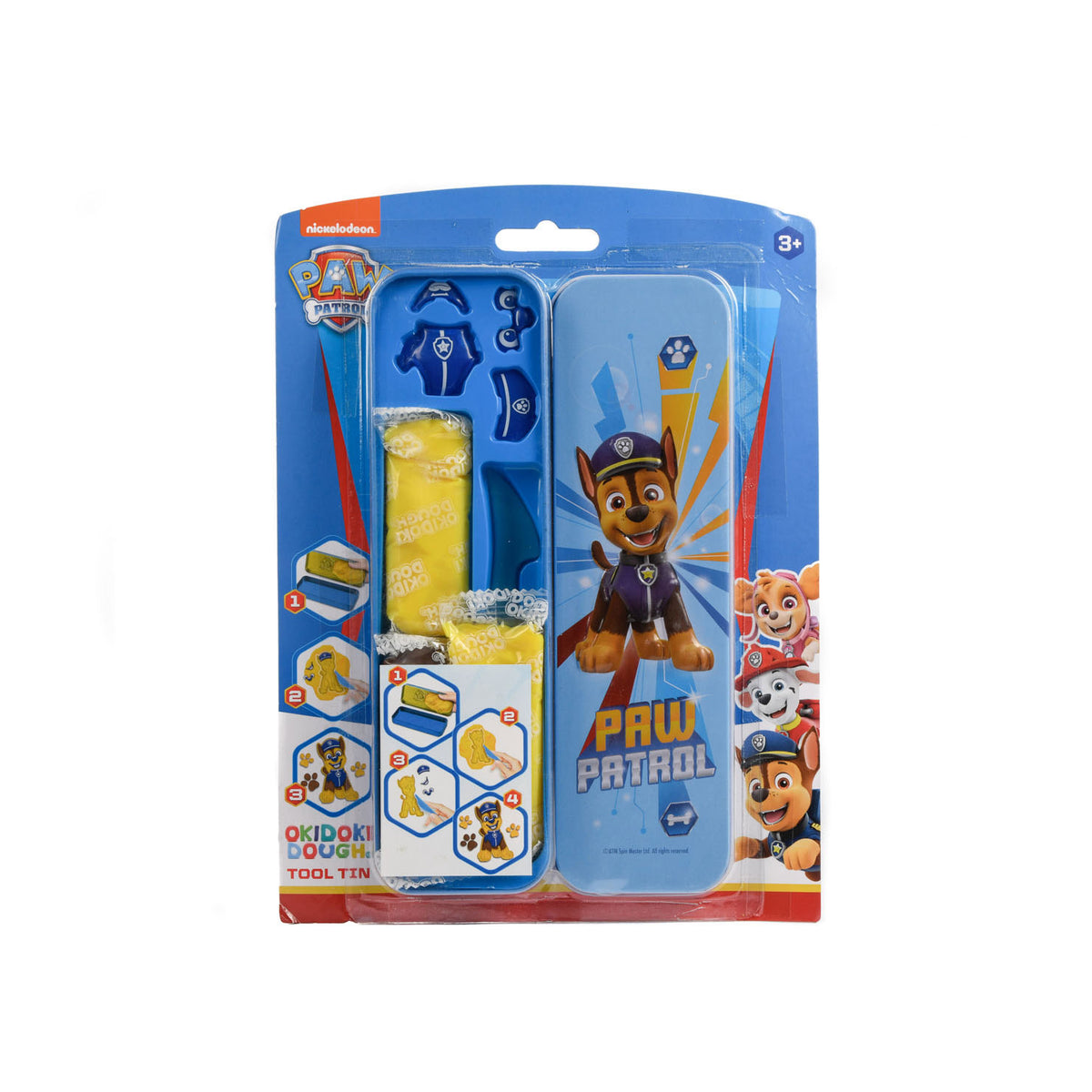 Canenco Paw Patrol insegue l'argilla okidoki in un contenitore di latta 3D