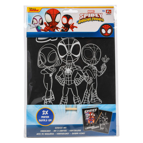 Scratch art Canenco spidey, 2 pezzi.