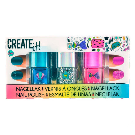 Crealo! smalti di bellezza glitter, 3 pz.