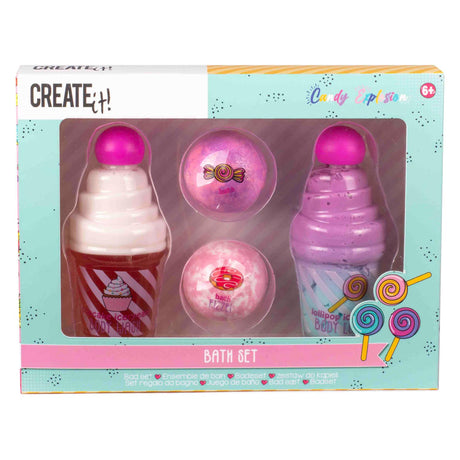 Canenco crealo! set da bagno con esplosione di caramelle