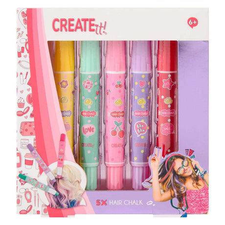 Crealo! Pennarelli per capelli, 5 pz